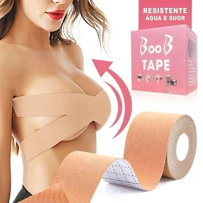 Sutiã Adesivo Fita Para Levantar Os Seios , Rolo De Invisível Peito , 5 Metros , Resistente À Água E Ao Suor