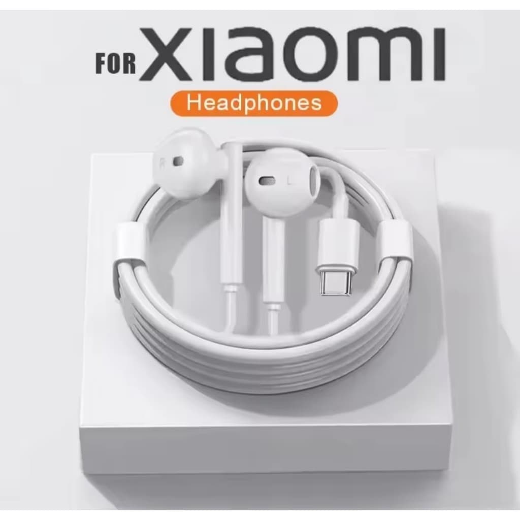 Fone de Ouvido Tipo C XIAOMI Poco X6 X7 Pro Redmi Note 12 13 13C 13 Pro 13 Pro+ Mi 11 12 13 14
