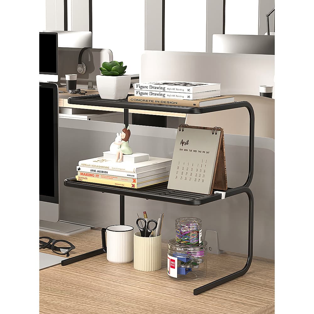 Prateleira de mesa Rack de armazenamento de mesa suporte de posição de trabalho de escritório organizar ferramenta útil