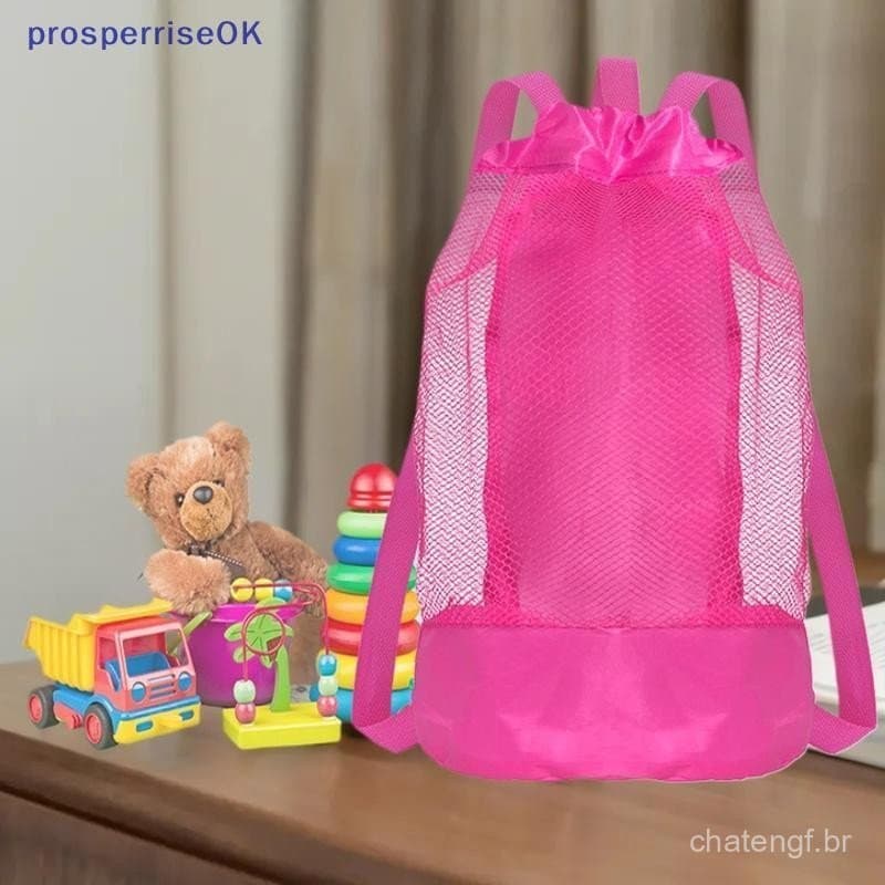 [newpros] Mochila De Praia Extra Grande E Resistente À Areia Com Cordão Para Crianças , Bolsa De Armazenamento De Brinqu
