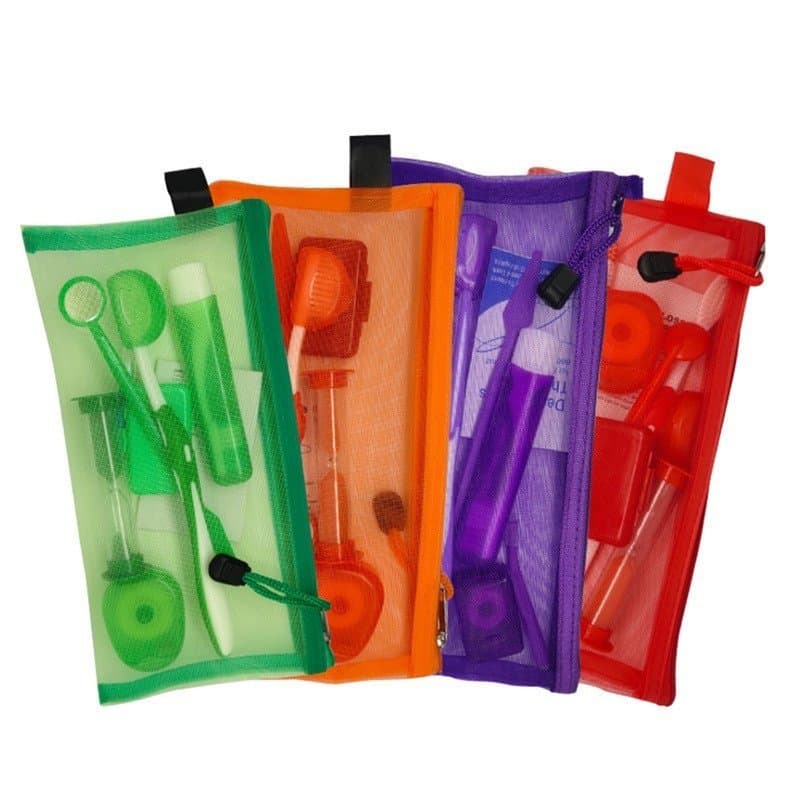 8 Pçs/Set Dental Ortodôntico Kit De Cuidados Orais Escova De Dentes Fio Espelho Oral Conjunto Interdental Limpeza Ferram