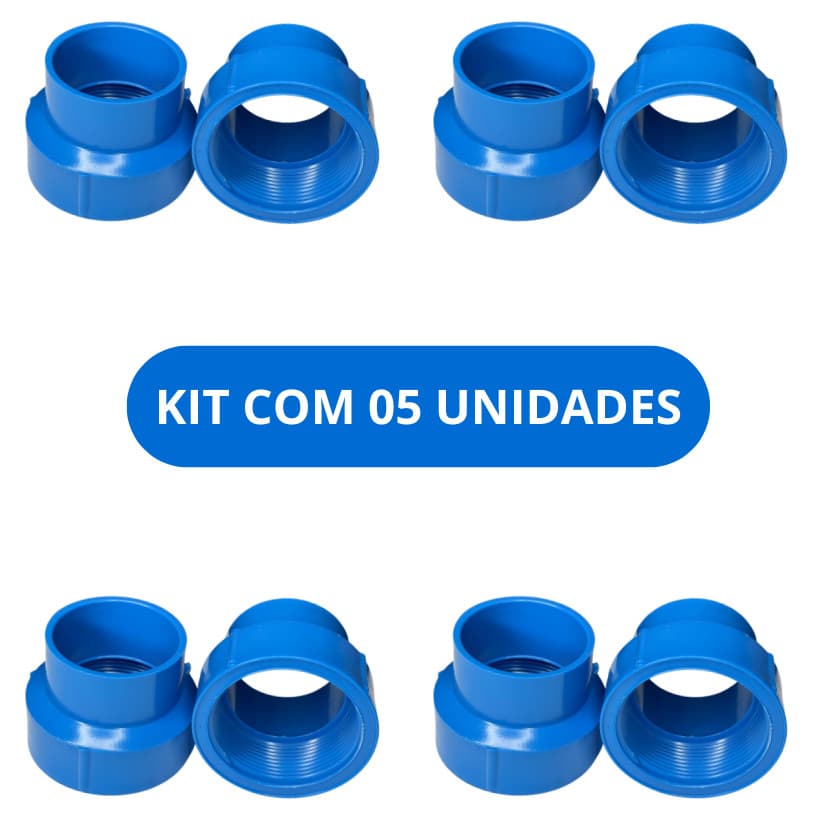 Luva LR Azul De Irrigação Rosca/Soldável 50x2 5 unidades
