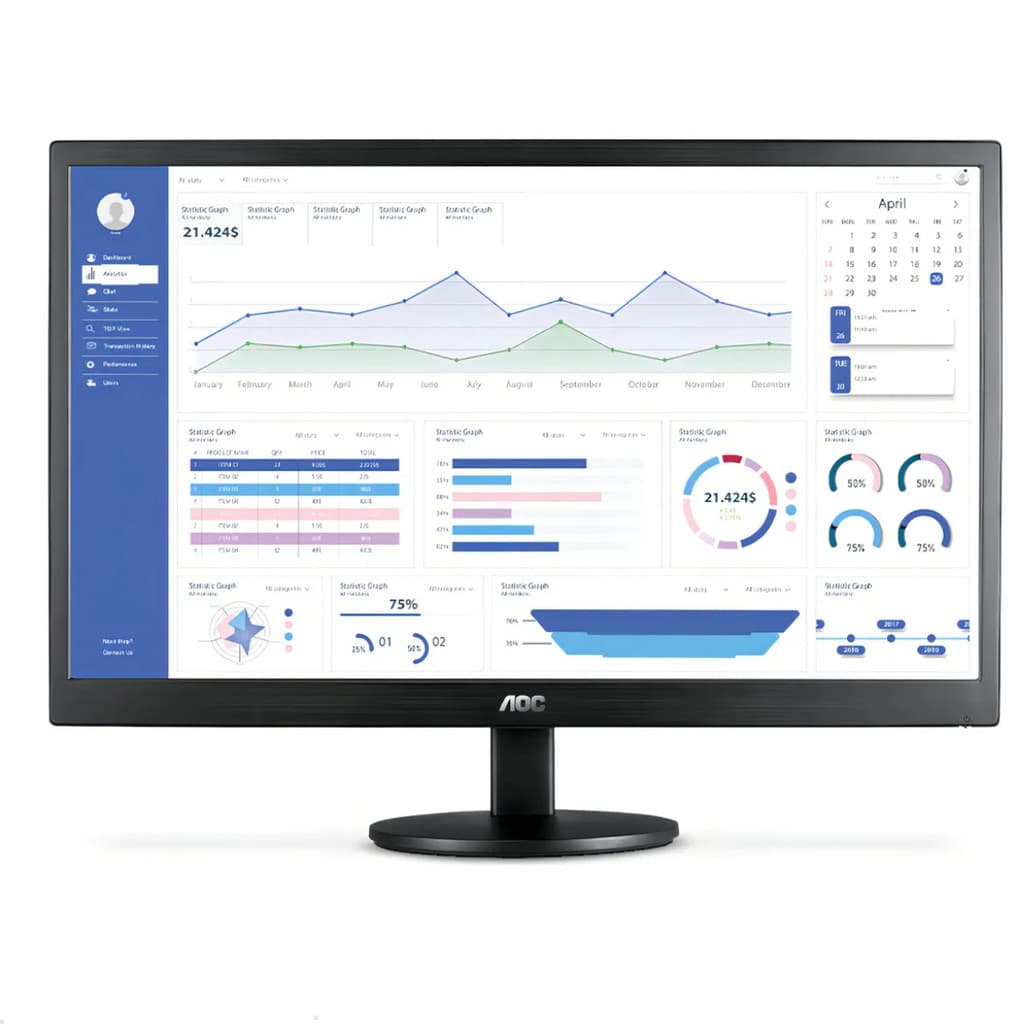 Monitor AOC 18,5” LED HDMI e VGA E970SWHNL Tela HD Antirreflexo