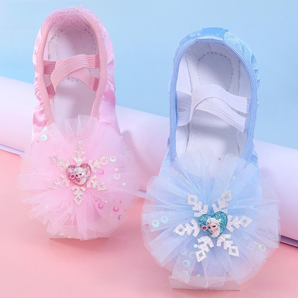 HOTWIND Dos Desenhos Animados Sola Macia Sapatos De Dança Para Crianças Azul Rosa Renda Ballet Meninas Princesa Treiname