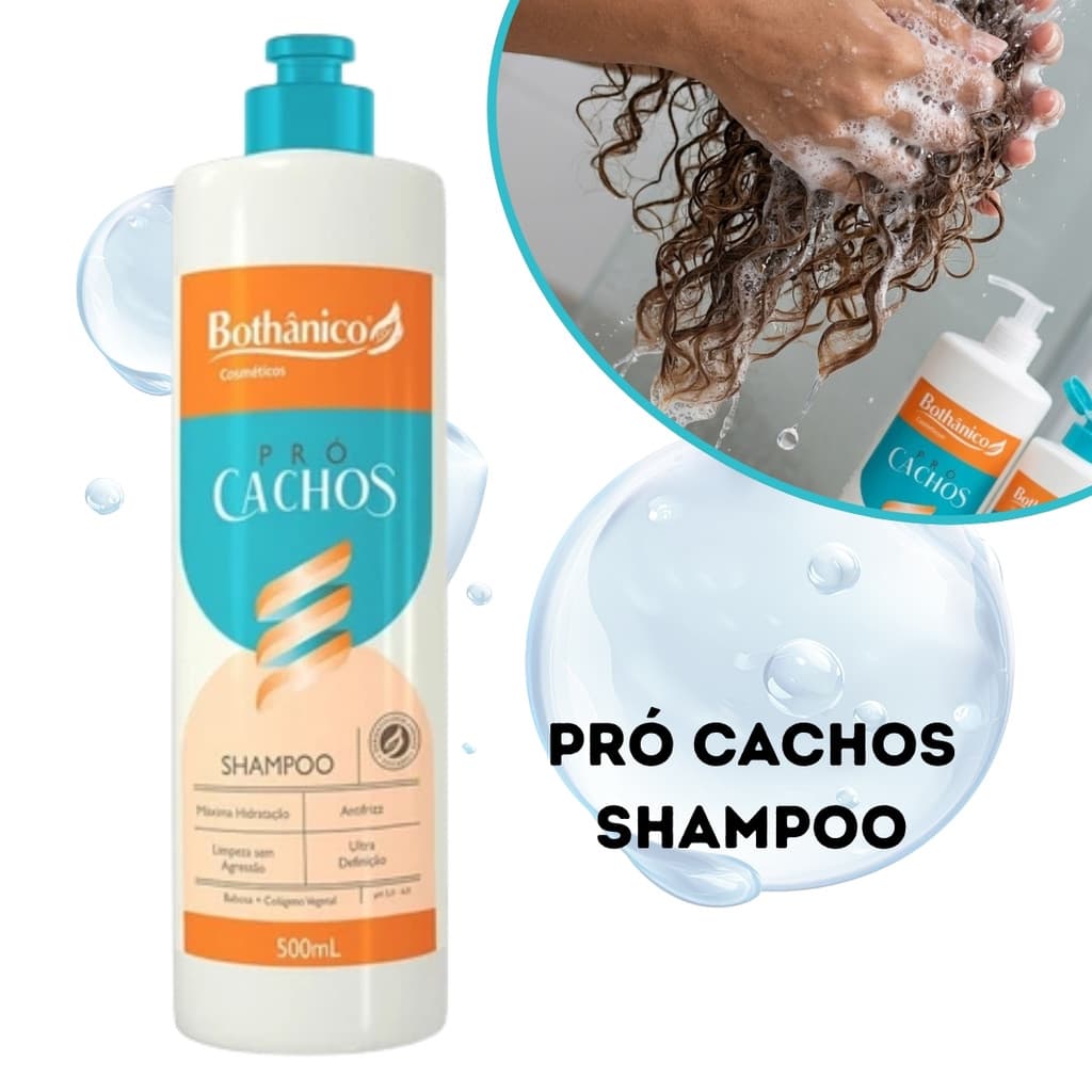 Shampoo Antifrizz Pró Cachos 500ml Bothanico