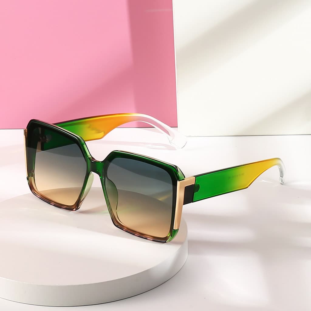 Óculos de Sol Femininos de Armação Grande, Estilo Fashion, Decorativos para Uso Externo, Proteção Contra Vento, Para Dir