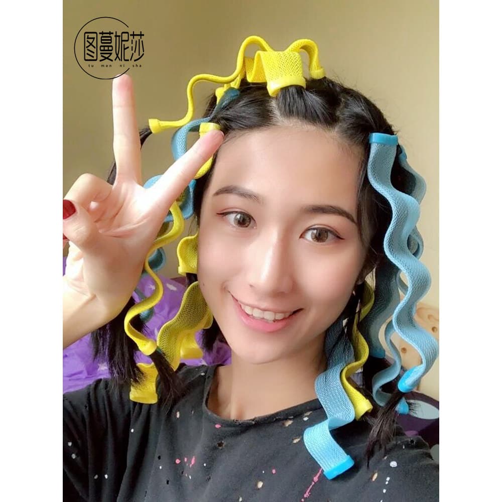 Curling ferramenta útil plástico curling preguiçoso dormir estilo grande onda curling ferro ovo curling cabeça Perm curl