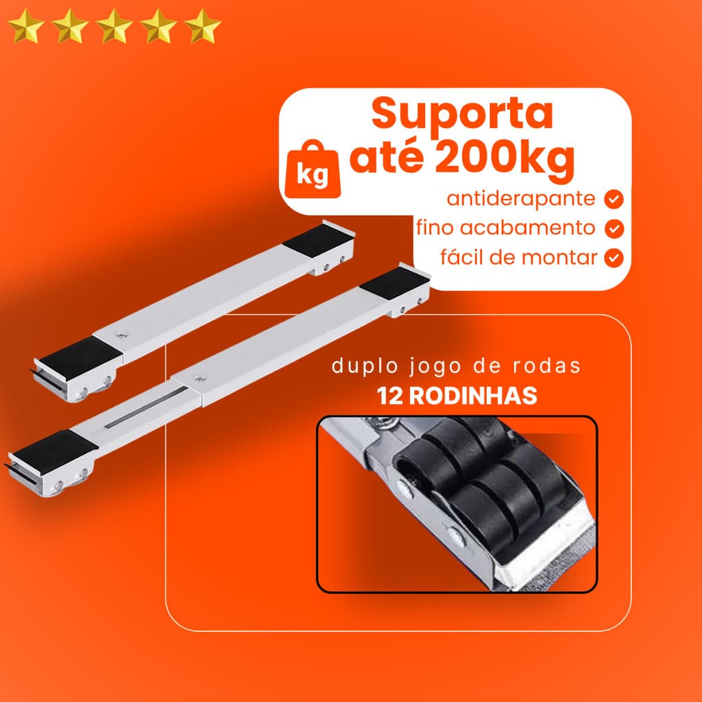 Suporte Ajustável C/ Rodinhas P/ Eletrodomésticos Base P/ Geladeira Fogão Máquina " Envio imediato "