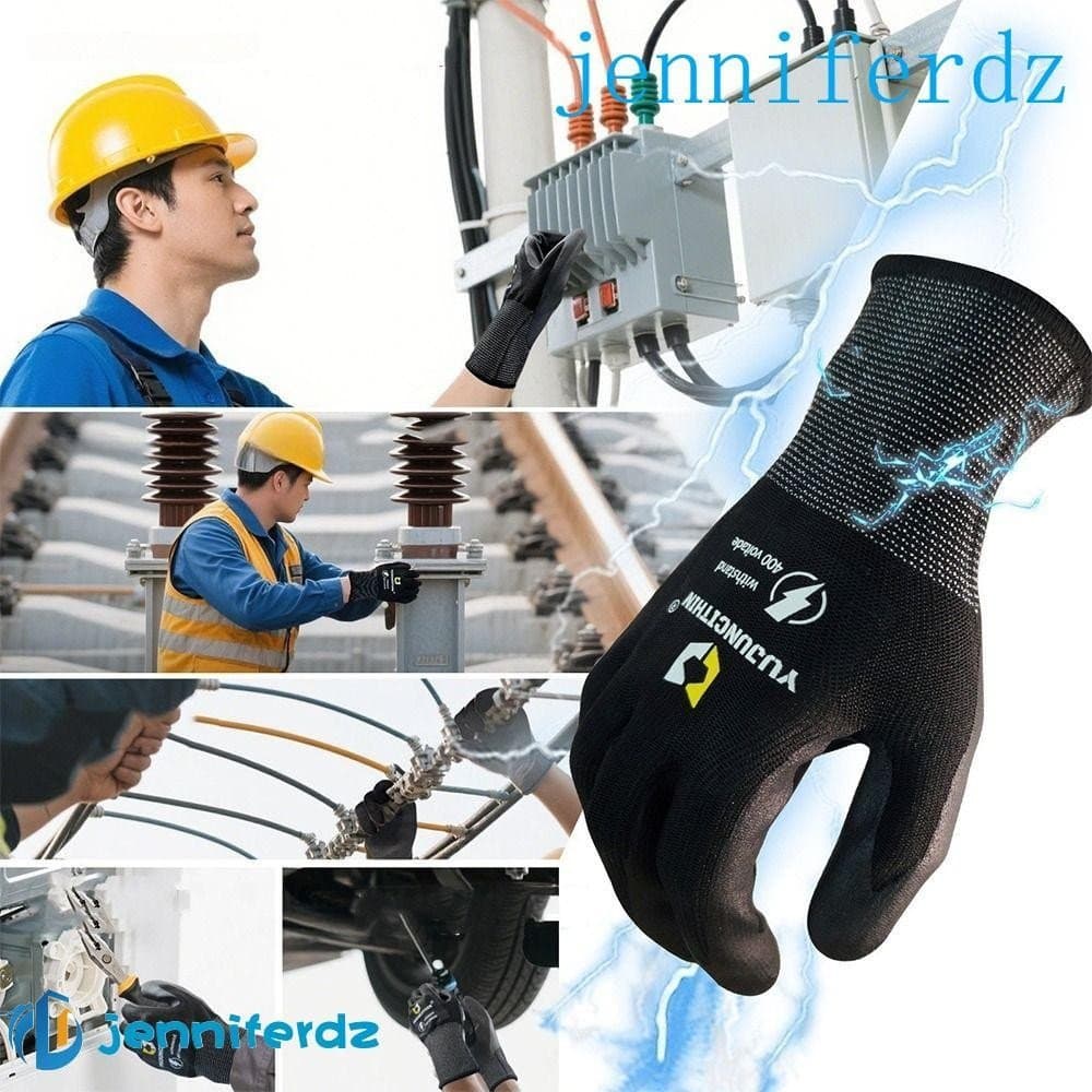 Luvas De Segurança Para Eletricista AJENNIFER , Trabalho Isoladas Em Nitrilo 400/500V Proteção