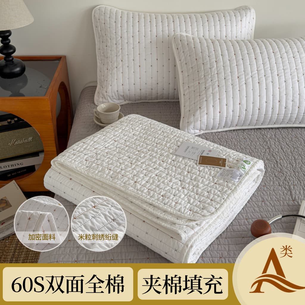 Lençol de algodão puro classe A, 60 contagens, capa de cama, algodão de alta qualidade, Tatami, colcha, quatro estações