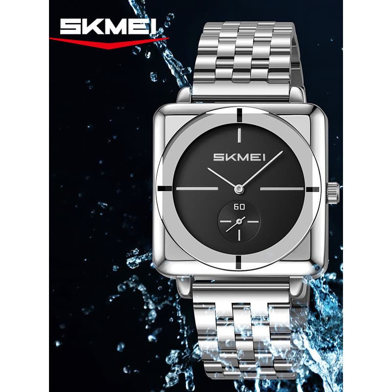 Momento beleza novo estilo quadrado relógio masculino grande mostrador pulseira de aço sólido relógio masculino Casual m