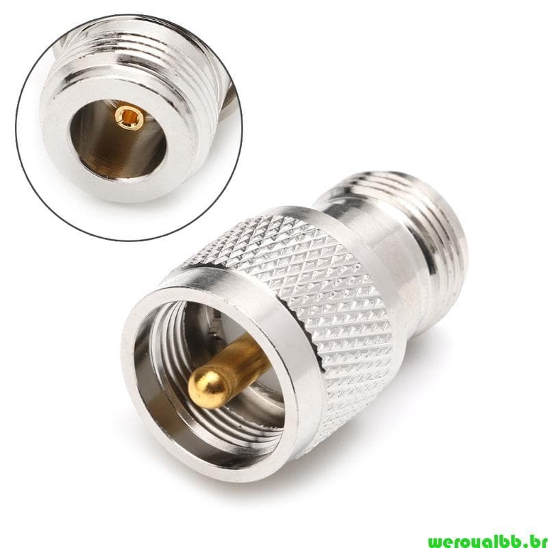 weroyalbb PL259 UHF Plug Para N Fêmea Reto 50 Ohm Conector