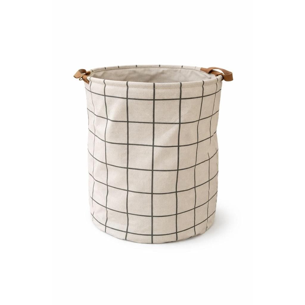 Cesto Organizador Decorativo Multiuso Xadrez c/ Alça Lateral