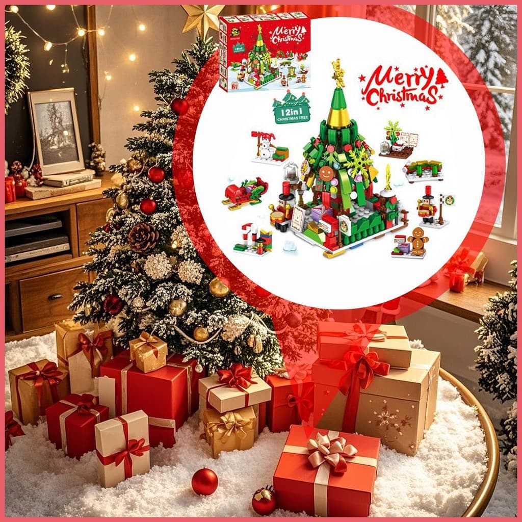 Conjuntos De Blocos De Construção De Natal 24 Caixas Calendário De Contagem Regressiva Brinquedos Advento Empilhamento T