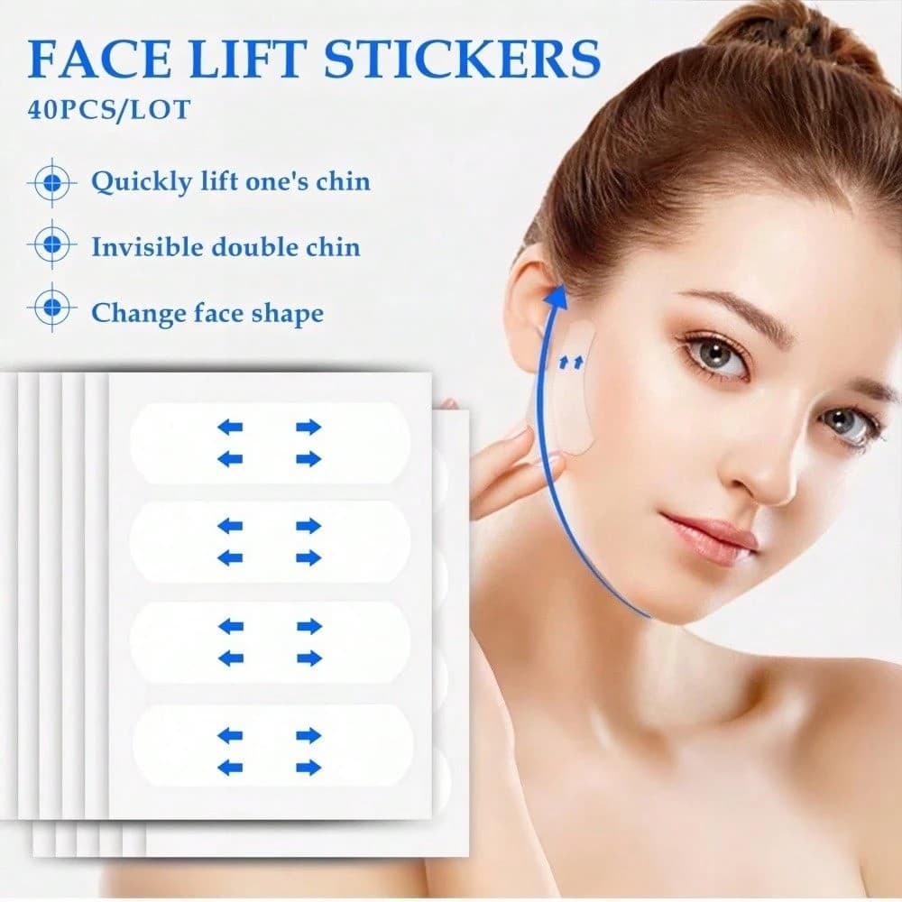 Adesivos Fita Invisível Para Lifting Facial 40 unidades Levantamento do Rosto Estica a Pele À prova d'água