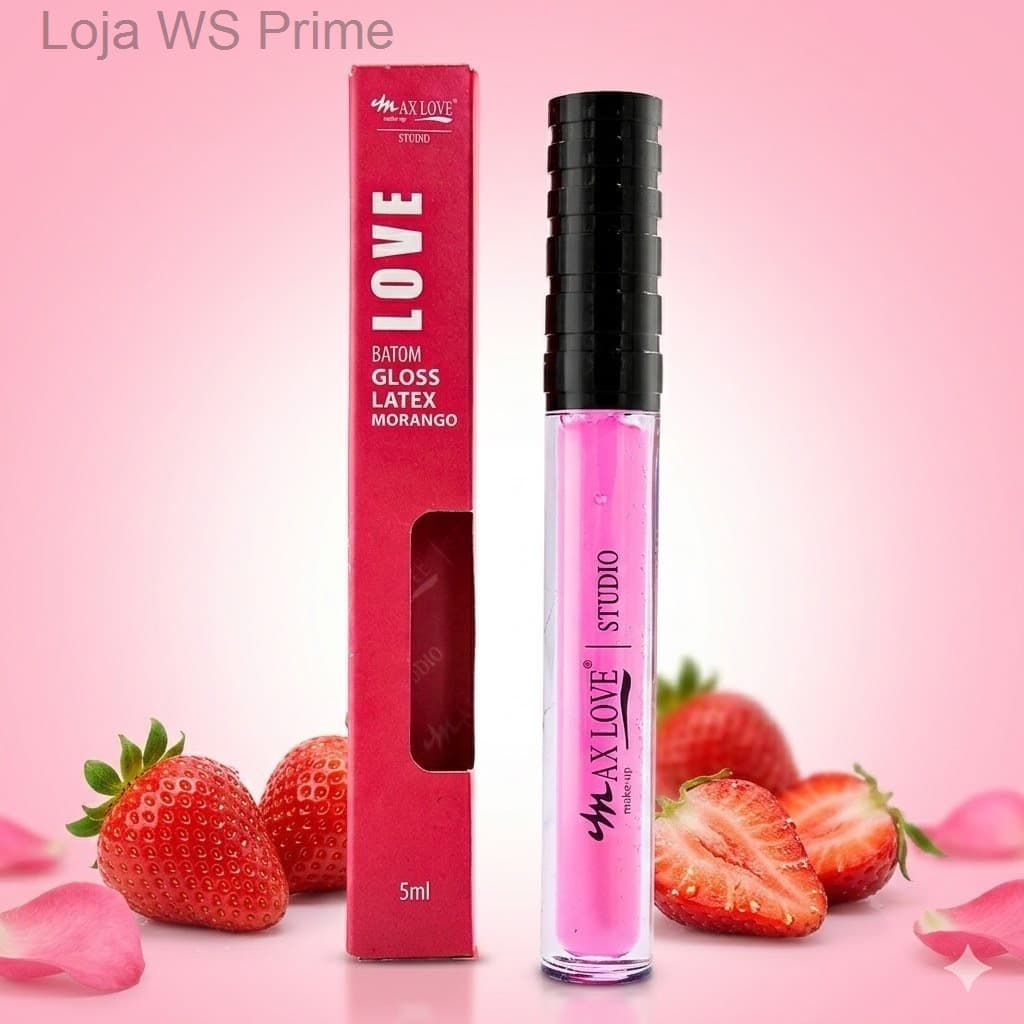 Gloss Labial MaxLove Latex Cor 13 Morango Translúcido97I3
