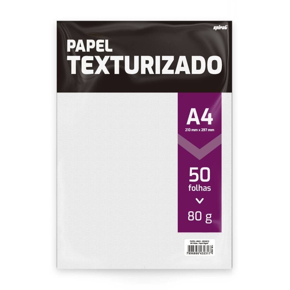 Papel Linho 80g A4 210x297 Branco PT 50 FL Spiral
