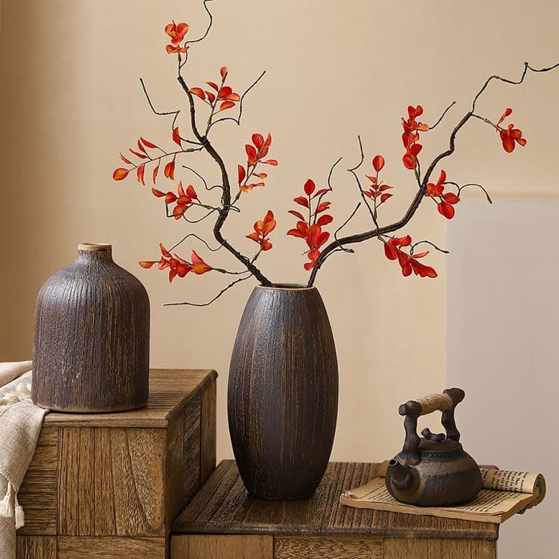 [Espésia de arranjo de flores Casual] Novo estilo Vaso de cerâmica Chinês Retro Studiocelay Casa Decoração suave Enfeite