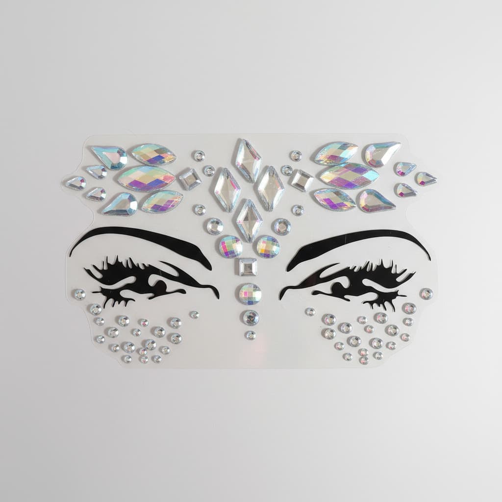 Adesivo Facial Strass Maquiagem Brilho Carnaval/ Festa