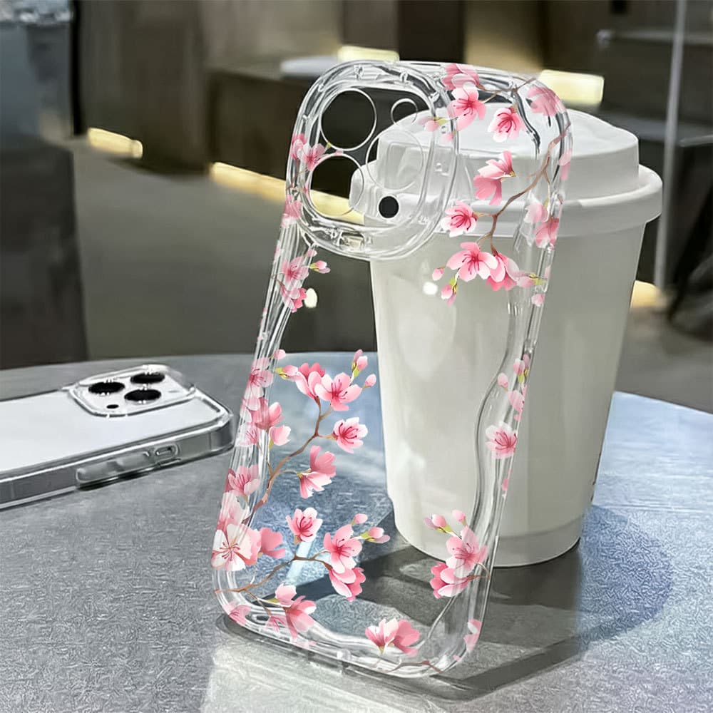 Lucky Rosa Flor Capinha Capa Para Redmi 12 12C 13 13C 14C A1 A2 A3 A5 Nota 12s 13 14 Pro 4G 5G Silicone Transparente