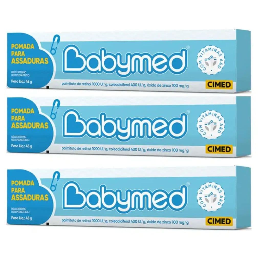 Kit Babymed 3 Pomadas para Assadura Azul