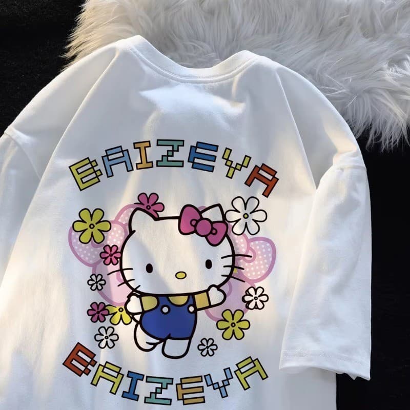 Camisa Camiseta Algodao Premium Feminino Hello Kitty Estampas Fofas Envio Rápido
