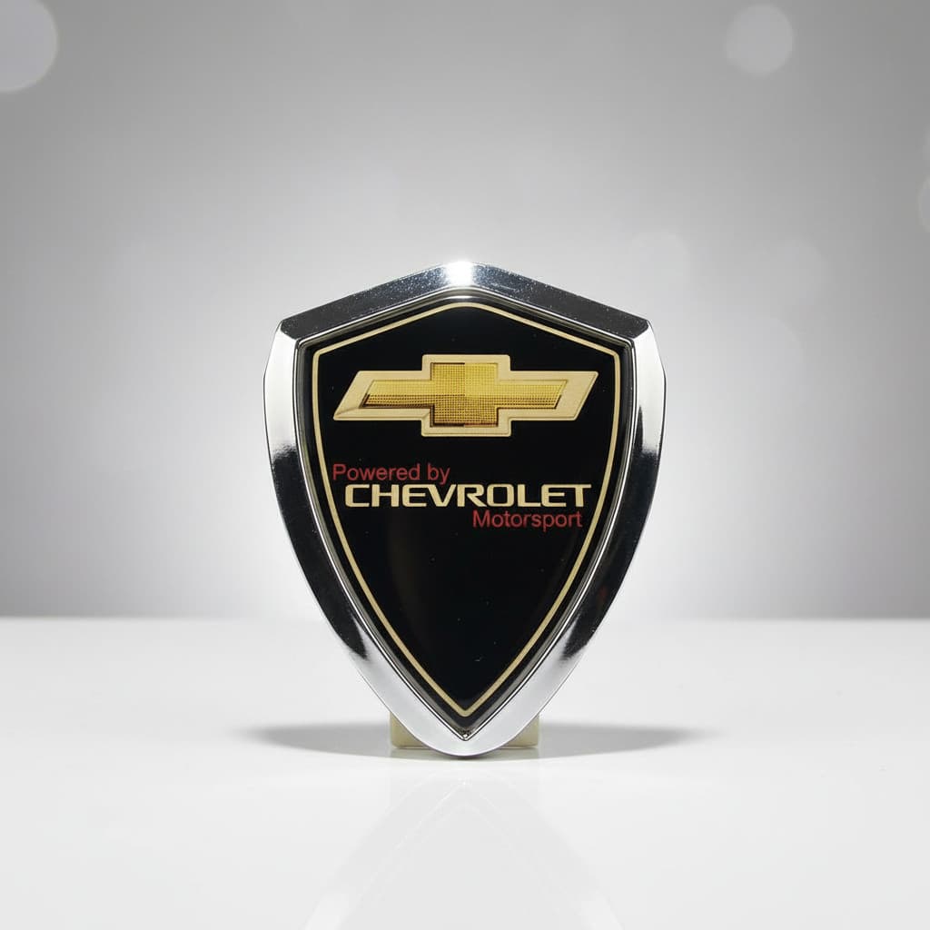 Par Emblema Escudo Chevrolet Fender Brasão Lateral Porta Mala GM Cruze Onix Corsa Celta Montana Captiva
