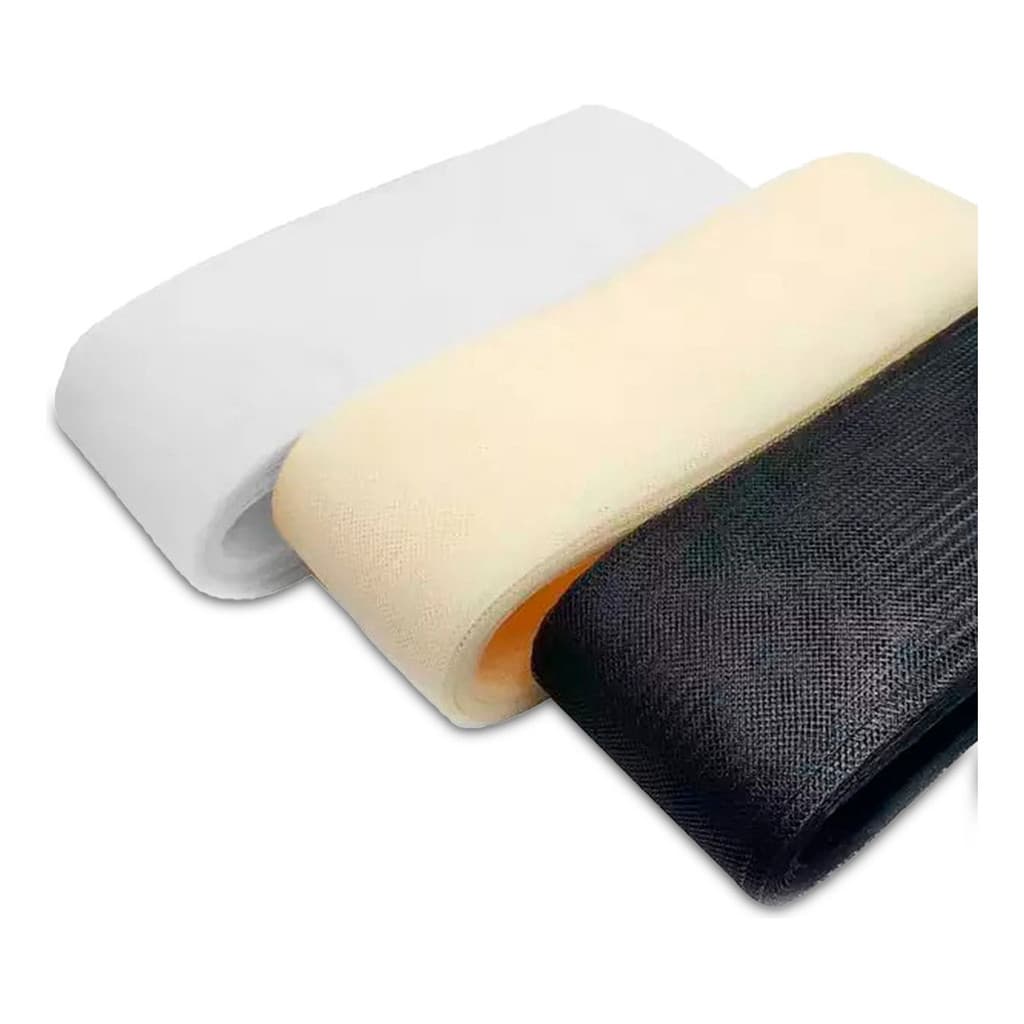 Crinol Fita Tule Estruturado Peça C/ 22 Metros - Cores Cor Branco