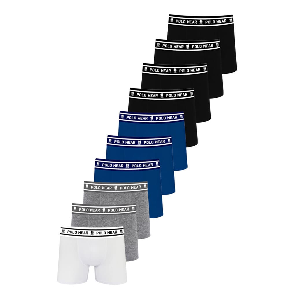 Kit 10 Cuecas Algodão Sem Costura Lateral Polo Wear