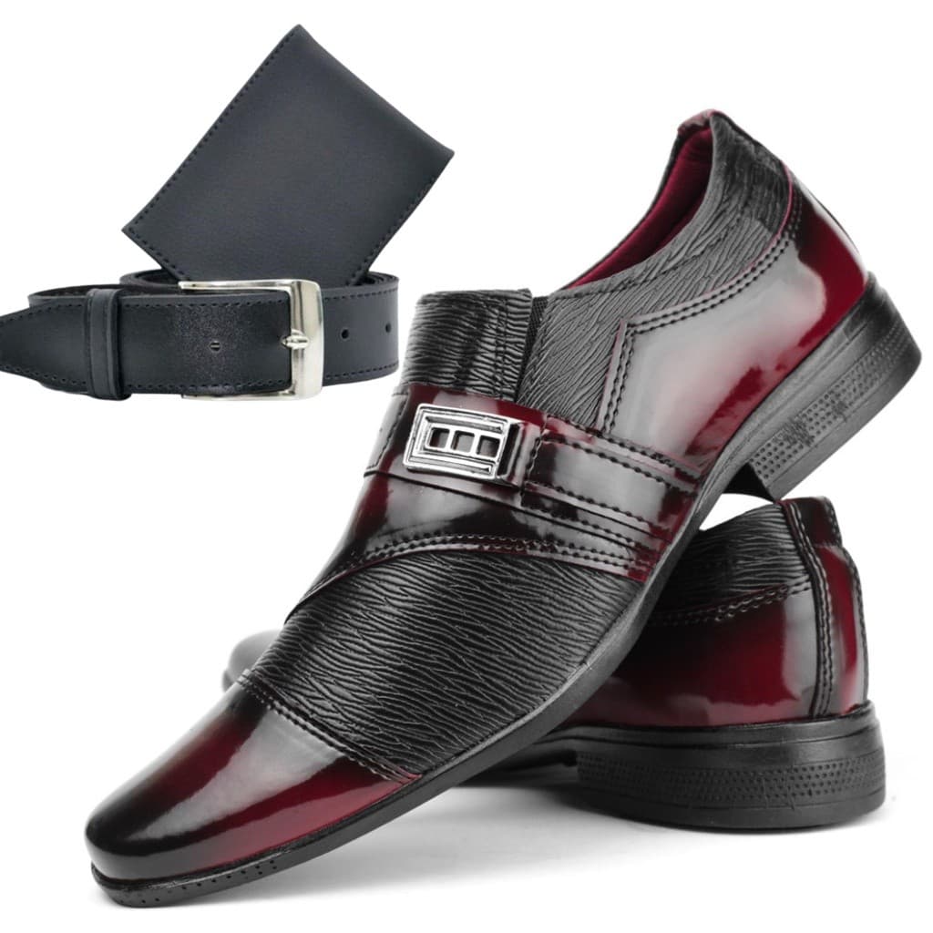 Sapato Social Masculino Kit Sapato Cinto E Carteira Promoção