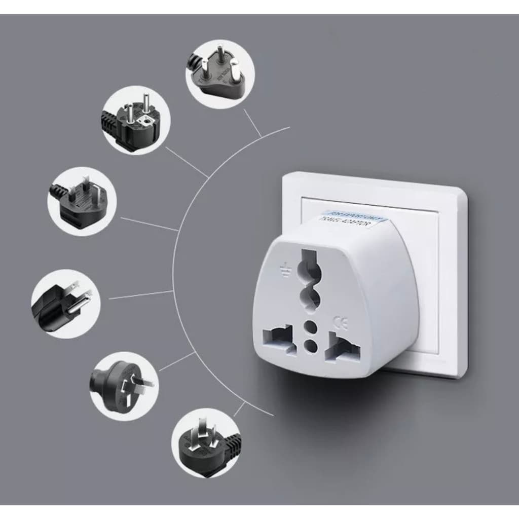 Adaptador Tomada Universal Compatível com Padrão Europeu e UK