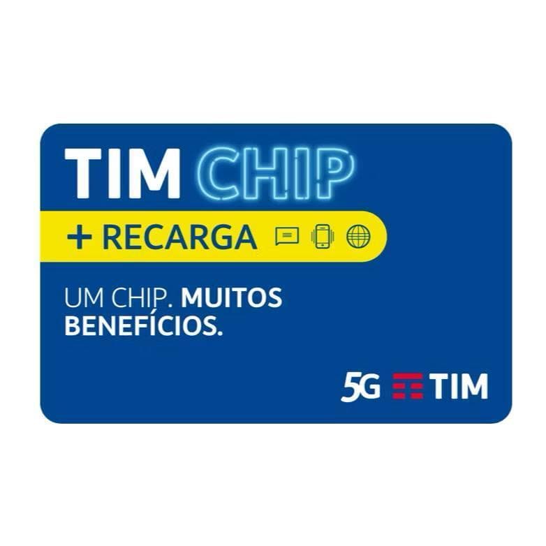 KIT COM 2 Tim Chip Pré Pago COM RECARGA Triplo corte