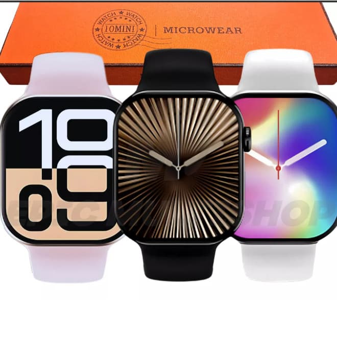 Smartwatch W10 Mini Watch 10 Tela Super AMOLED Microwear 41mm CHAT GPT Série 10 Lançamento 2025 Imports