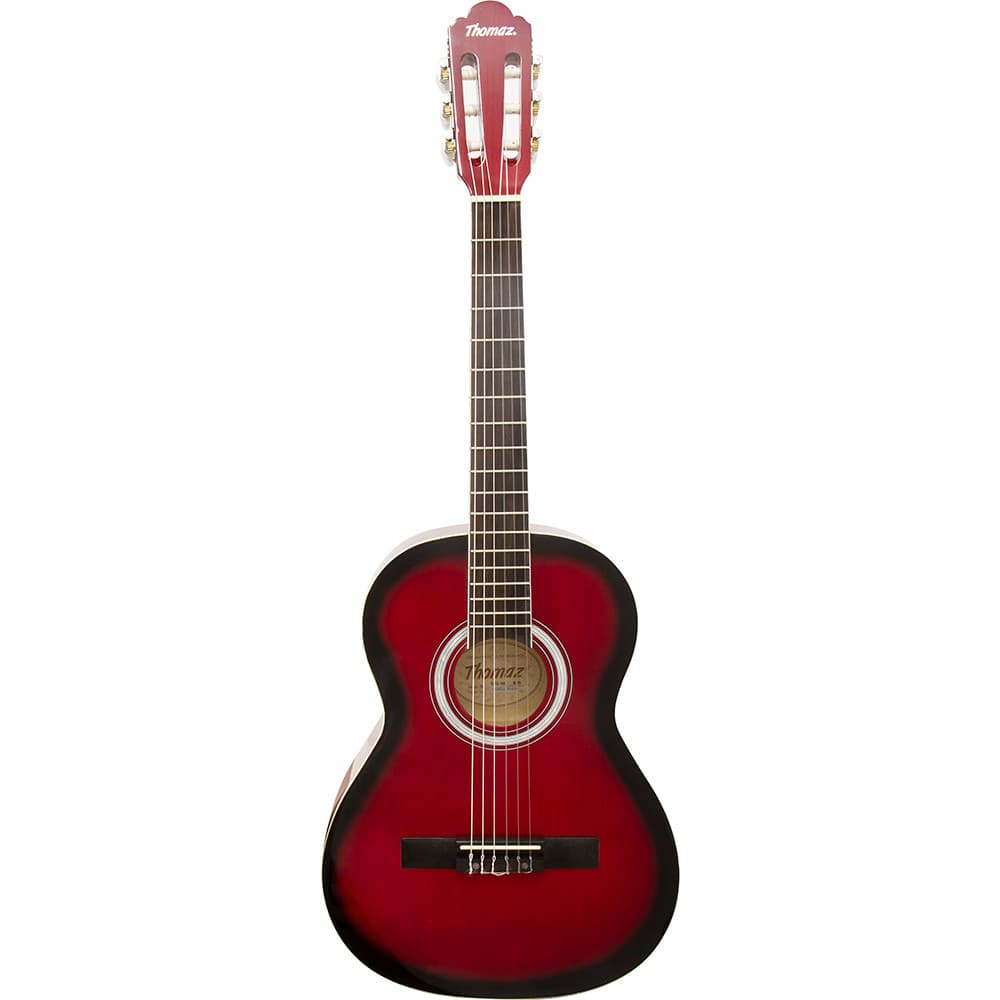 Violão Acústico Infantil de Nylon para Destros com Tensor TCG 360 Vermelho Thomaz