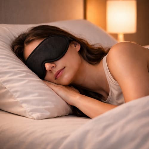 Máscara de Dormir 3D Tapa Olho Blackout Total Ajustável Confortável Viagem Sono Antifadiga Homem Mulher