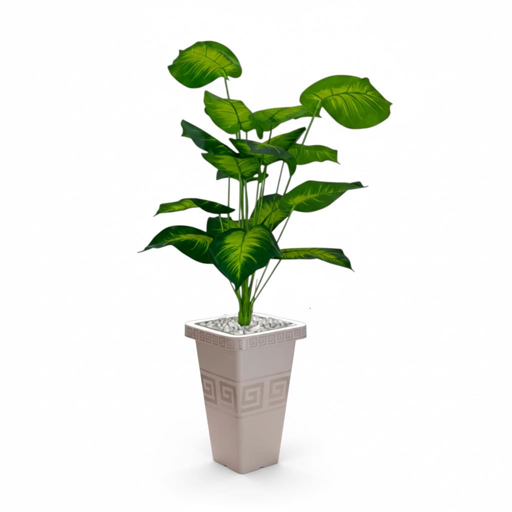 Planta Artificial Comigo Ninguém Pode Com Vaso Decorativo Enfeite e Decoração Natural Flores Verdes
