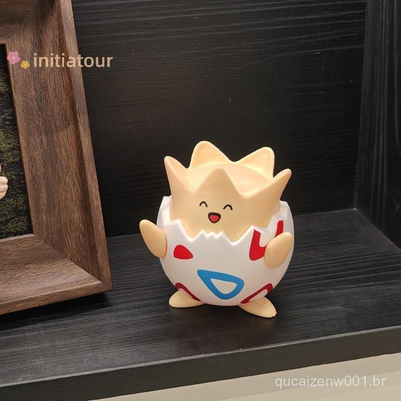 Initiatour 1 Peça Feliz Togepi Figura Fofa Coleção De Bonecas ABS Quarto Decoração De Mesa Anime Modelo Brinquedos Infan