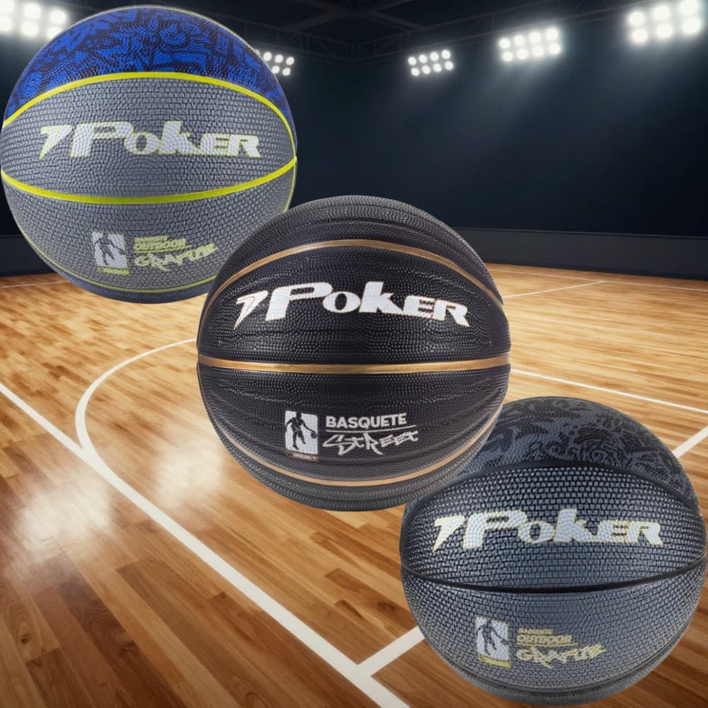 Bola De Basquete N°7 Street Poker Resistente Borracha Especial