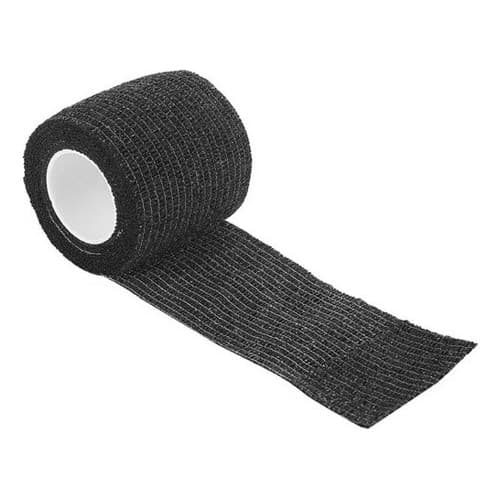 Kit 02 Bandagens Elasticas Adesivas WS Tattoo Tatuagem para Biqueira Grip  5cm x 4.5mt Black Preta