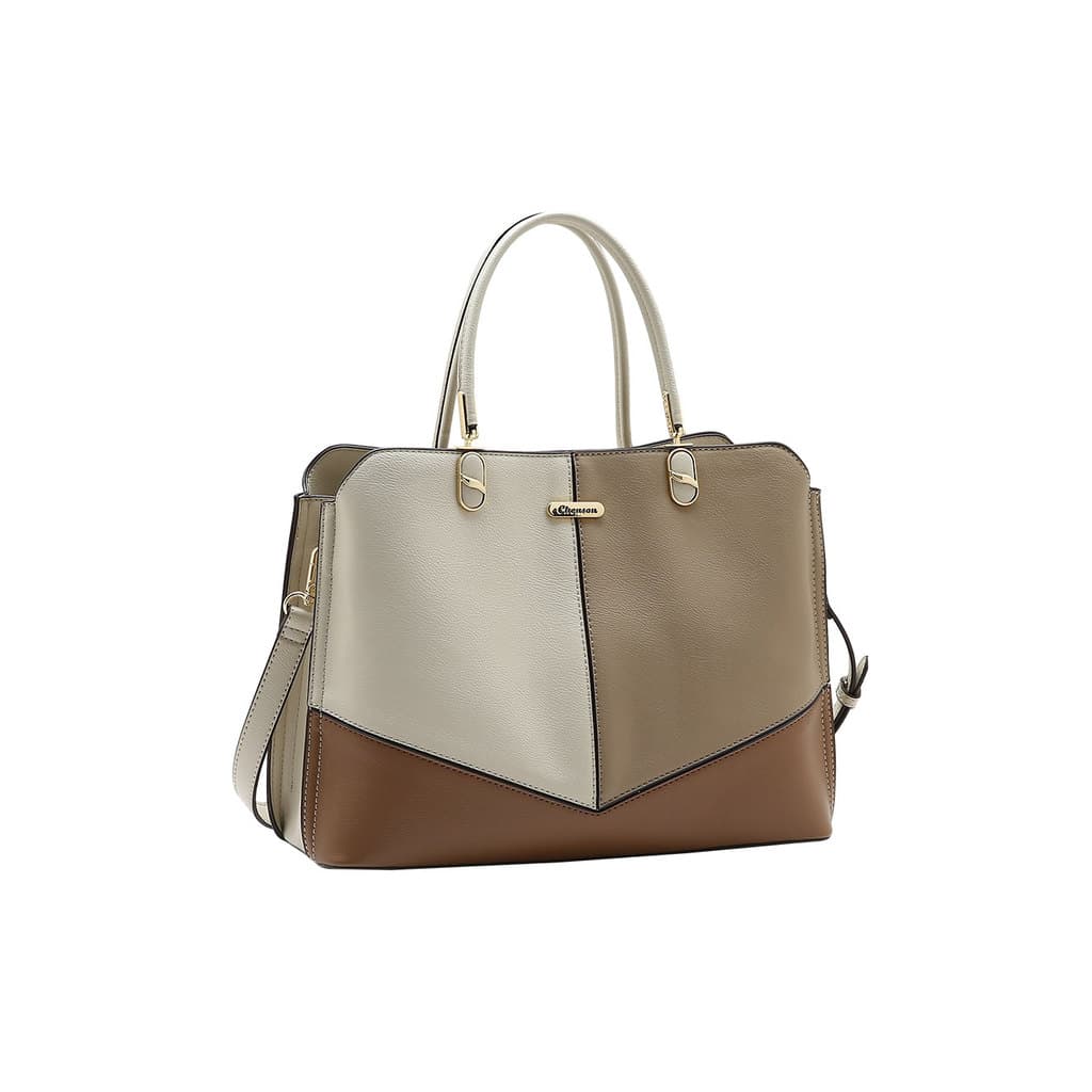Bolsa Grande Patchwork Clássico Natural Chenson