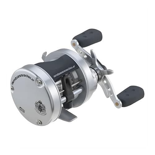 Carretilha Perfil Alto Abu Garcia 5501-c3 -  Esquerda Prateado Esquerdo