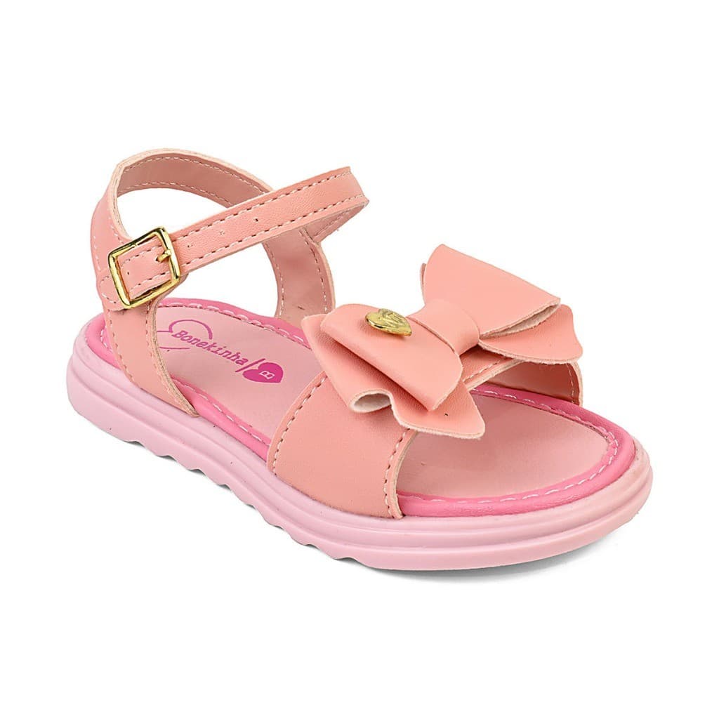 Sandália Infantil Menina Com Enfeite Laço Confortável Vários Modelos Feminino Criança Promoção