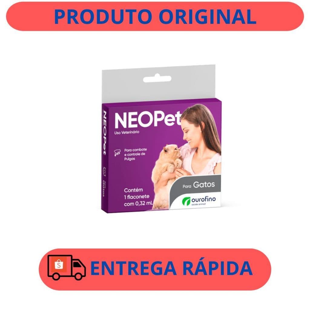 NEOPET ANTIPULGAS OURO FINO PARA GATOS ( ROXO ) 0.32 ML