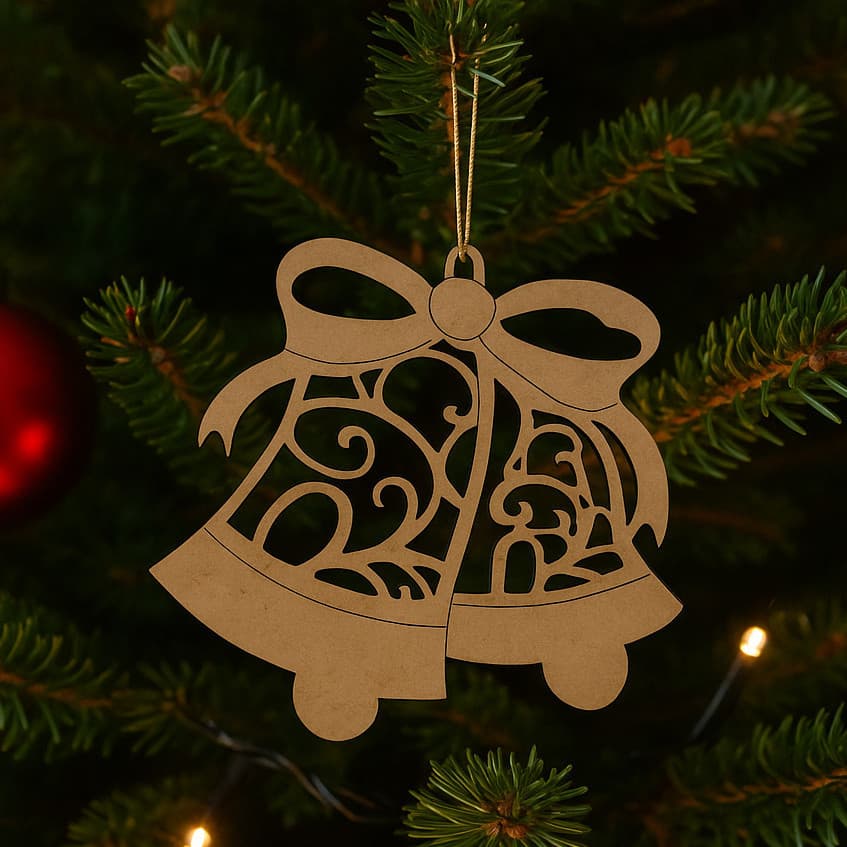 Kit 4 Bolas de Natal 8 cm MDF Cru Enfeites Natalinos Para Árvore Artesanato Pintura DIY Decoração Personalizada Festiva