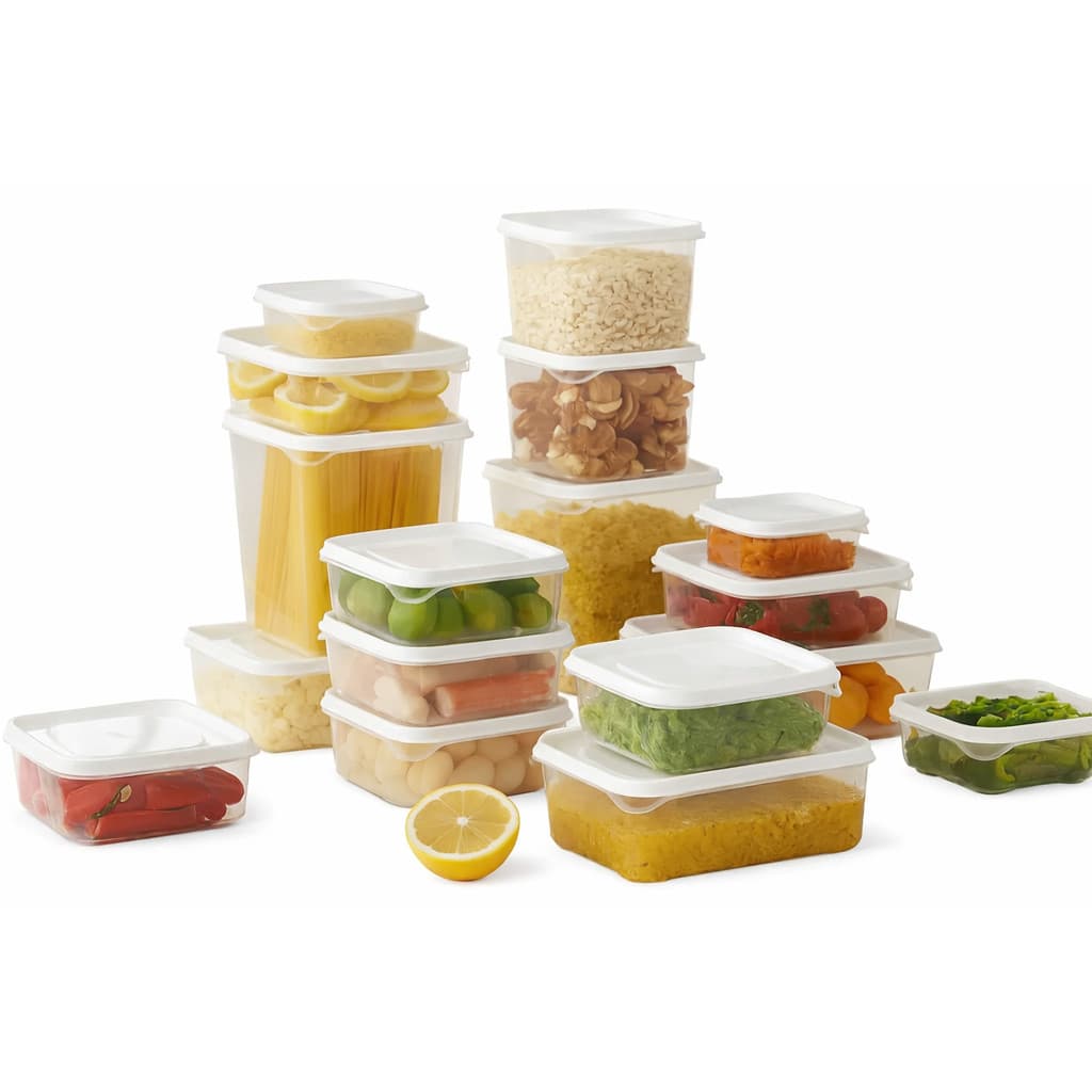 Kit Potes Hemeticos B-Max BM-F1275 - 17 pcs acrilico tampa vedação cozinha organizador mantimentos