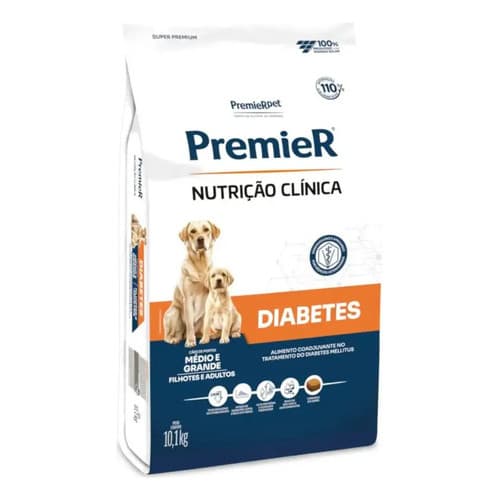 Ração Premier Nutrição Clinica Diabetes Raças Médias/grandes 10.1kg