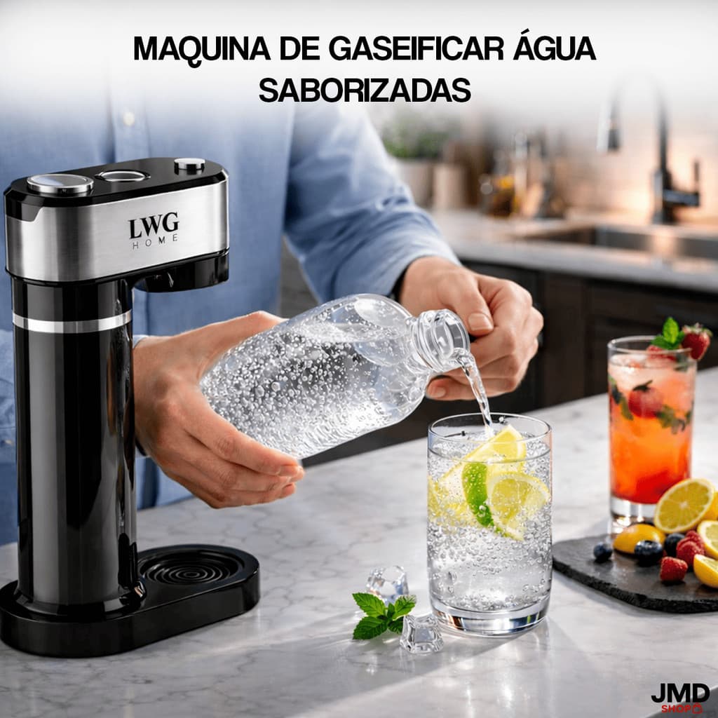 Máquina para Água com Gás Caseira Prática Moderna e Econômica