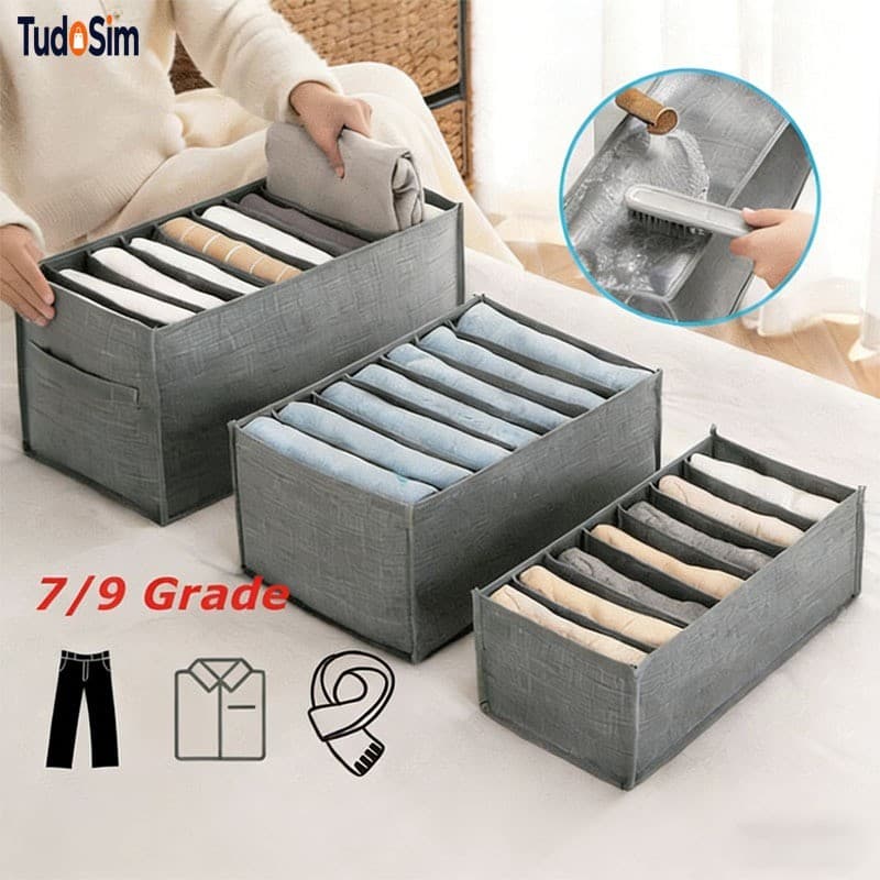 Organizador De Guarda Roupa Arrumados com 7/9 Divisorias Caixa De Armazenamento De Roupas Arrumados
