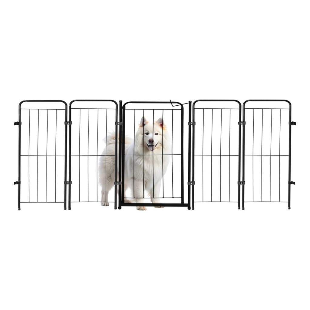 Cercado Grade 189x70cm Portão + 4 Módulos Segurança Pet Cães Cachorro