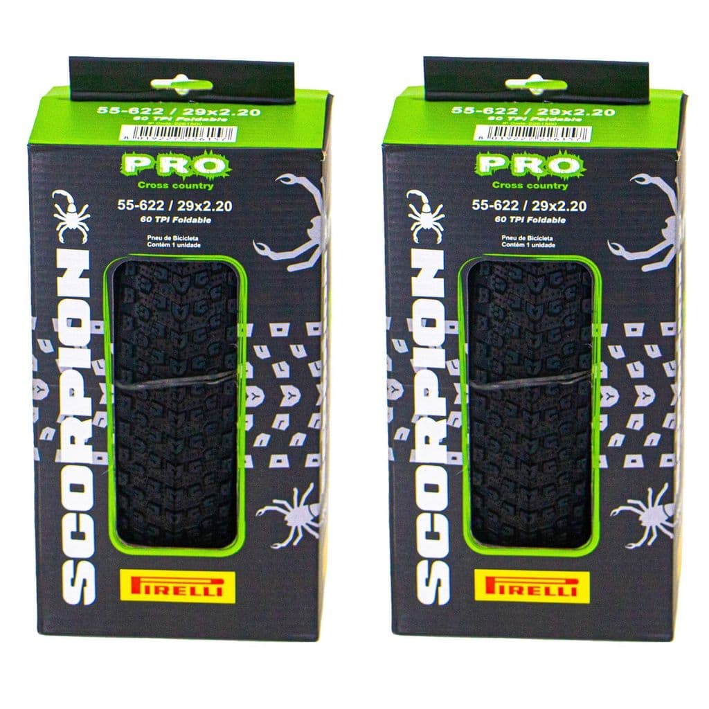 Par de Pneu Mtb Pirelli Scorpion Pro 29 x 2.20 Kevlar Preto